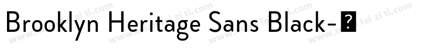 Brooklyn Heritage Sans Black字体转换